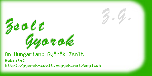 zsolt gyorok business card