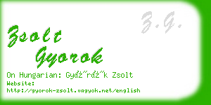 zsolt gyorok business card